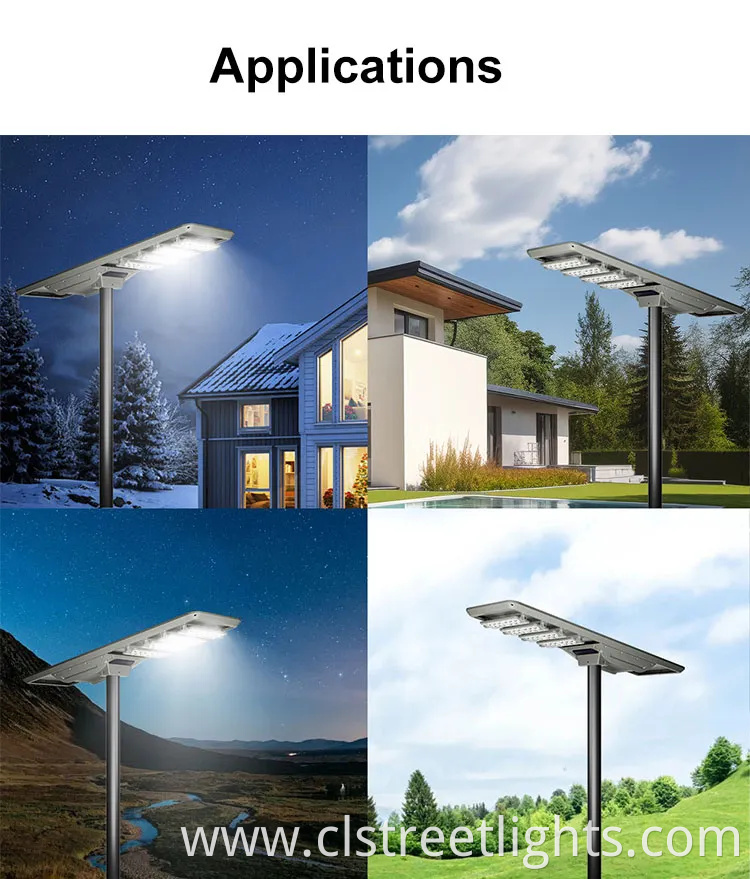 All in One Outdoor Products Road Flood Lighting Energy Saving Lamp Panel Rechargeable Battery Garden Wall Waterproof IP65 LED Solar Street Light